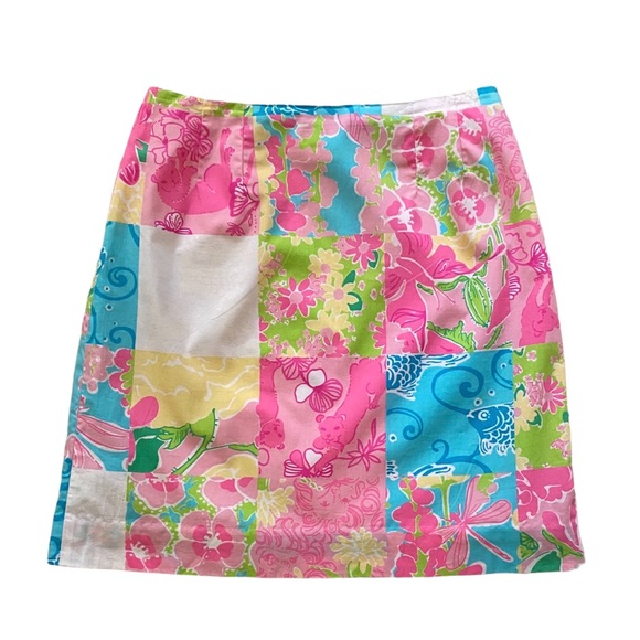 Lilly Pulitzer Dresses & Skirts - Lilly Pulitzer Patchwork Print Skirt, Size 4